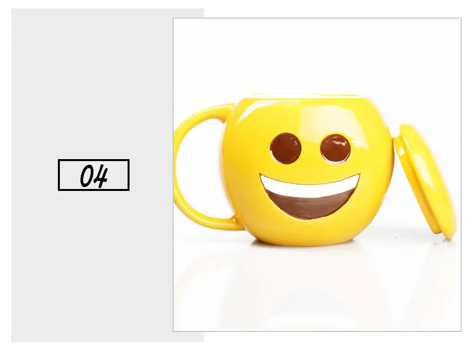 Creative Ceramic Mug With Lid Coffee Mug Travel Tea Cups And Mugs Ceramic Porcelain Expression CuteMorningTeaMilk Mug For Kid (9)