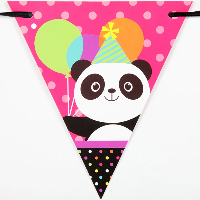 72 шт./лот, одноразовые наборы посуды с изображением панды, украшения для детей, Мультяшные украшения на день рождения, детская посуда