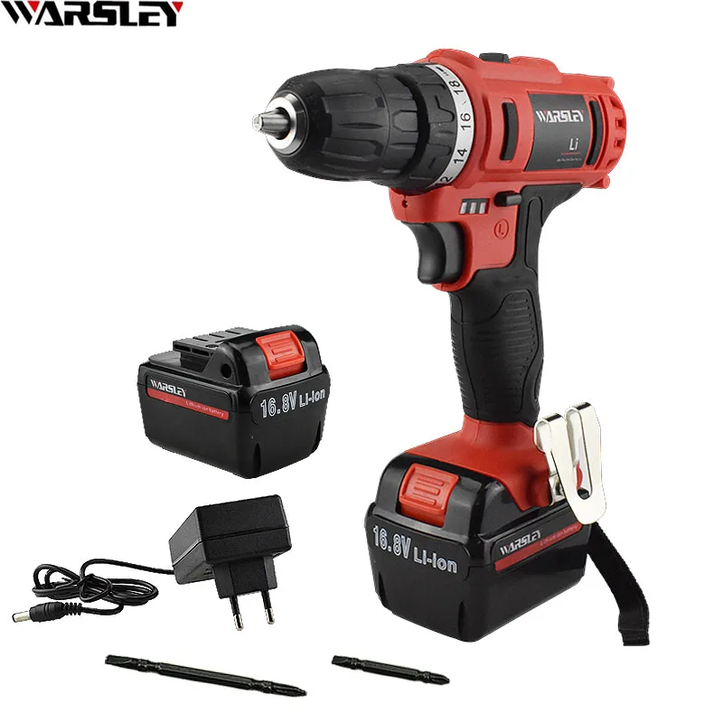 

16.8V Double Speed Hand Cordless Power Tools Drill Electric Drill Mini Drilling Rechargeable Battery Drill Electric Screwdriver