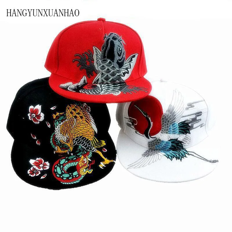 

Quality Embroidery Hip Hop Baseball Cap For Men Women Crane Snapback Bone Caps Spring Summer Autumn Cotton Hats Couple Hat