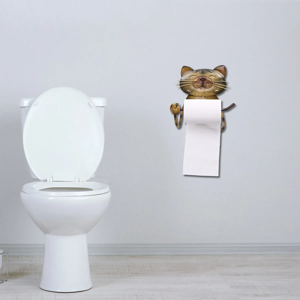 Cat Paper Towel Holder Vintage Cast Iron Toilet Paper Decorative
