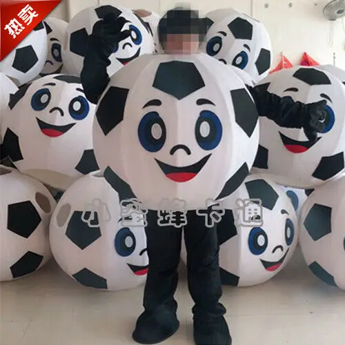

Black Soccer Football Mascot Costume Suits Cosplay Party Game Dress Outfits Advertising Carnival Halloween Xmas Easter Festival