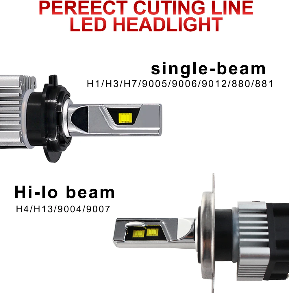 Мини-размер H4 H7 светодиодный автомобильный комплект фар 72W фары для 8000LM/комплект H1 светодиодный 12V 24V лампы H11 H8 9005 HB3 9006 HB4 H8 6000 К лампы автомобильные аксессуары