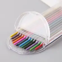 12 шт., 2,0 мм, механический карандаш, цвета 2B, свинцовые заправки, черновик, черновик, рисование, Крафт, искусство, наброски, школьные канцелярские принадлежности, офис, Supp