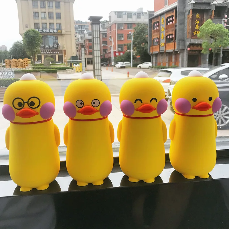 

Korean Version of Shame Duck Cartoon Stainless Steel Mug Children Cute Creative Water Bottle Student Female Rope Handy Gifts