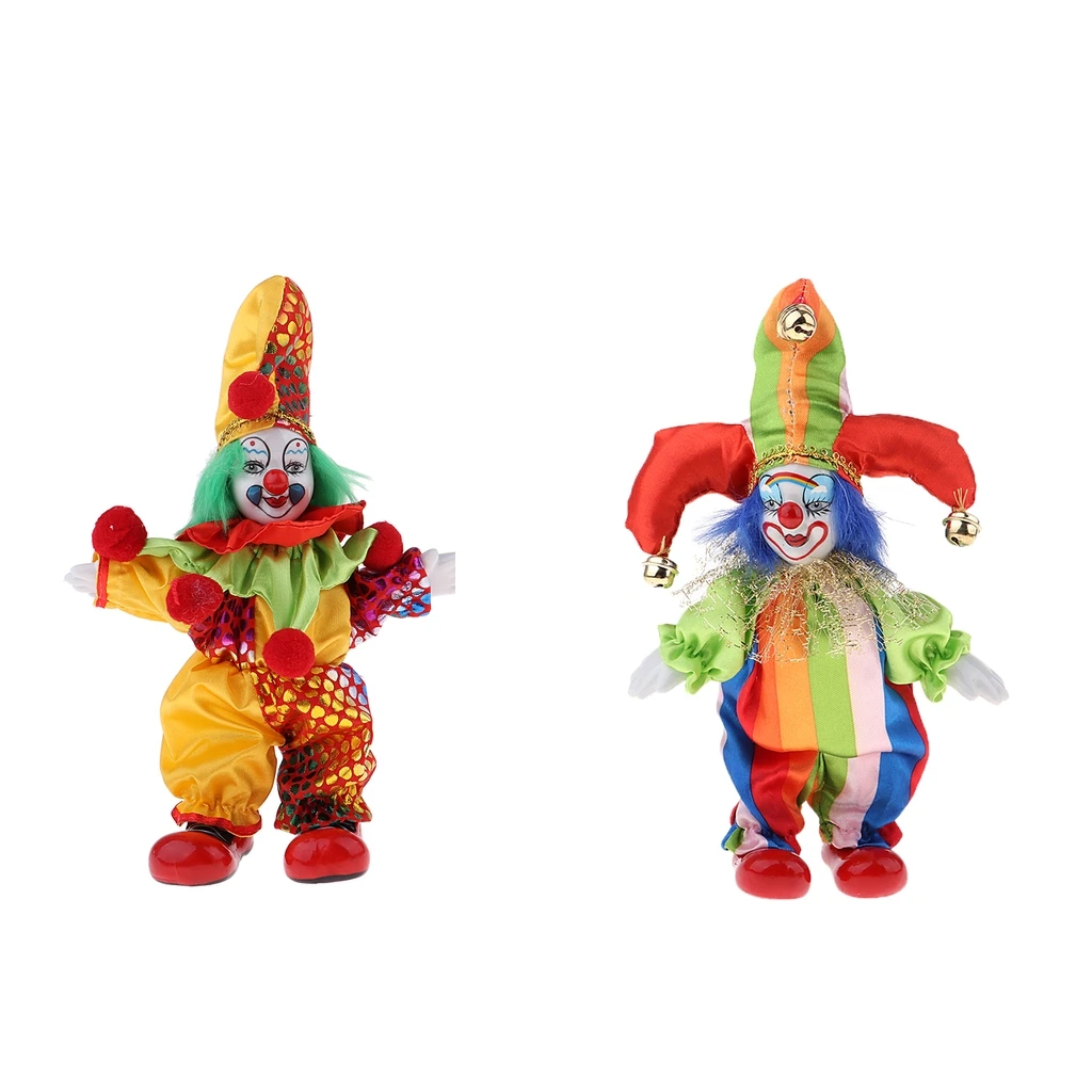2pcs 6inch Figure Halloween Decoration Clown Man Doll for Christmas, Birthday Gift