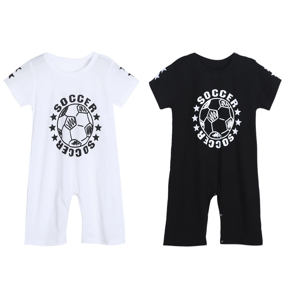 

Baby Romper Baby Kids Toddler Football Print Jumpsuits Short Sleeve Cotton Baby Boy Girl Clothes Body Clothing Rompers