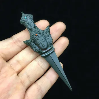 

Explosive models selling Xinjiang Hetian jade green jade a fine material inlaid with South Red Turquoise King Kong konjac hp318#