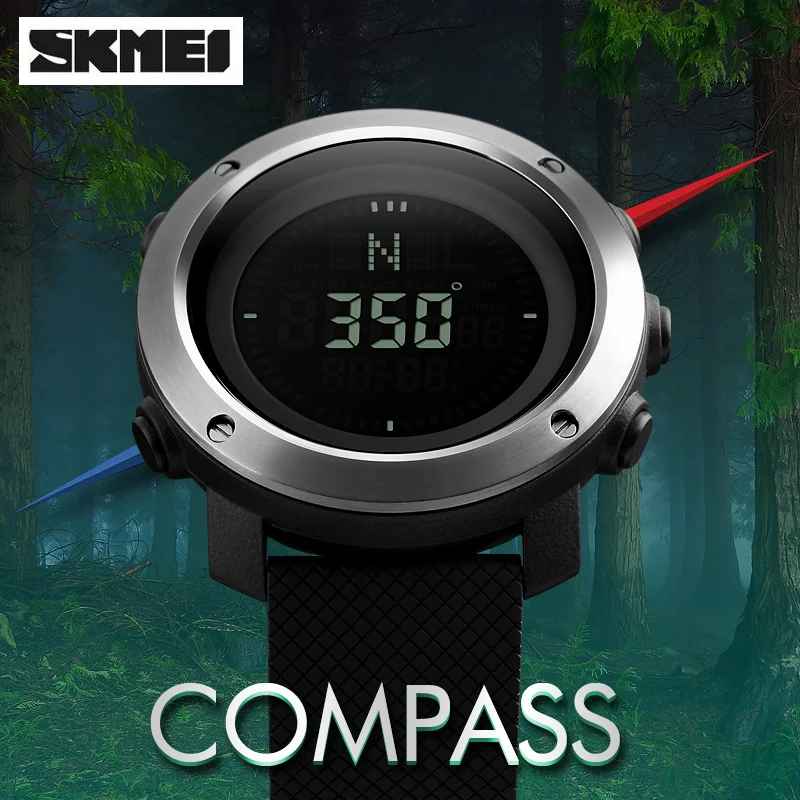 SKMEI Outdoor Hiking Sports Compass Watches Waterproof Countdown