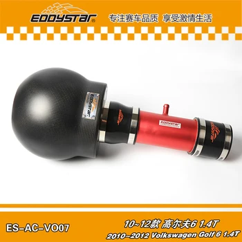 

EDDYSTAR Bomb High Flow Carbon fiber air intake Filter SYSTEM with Silicone and Clamps for Volkswagen Golf 6 1.4T 2010-2012