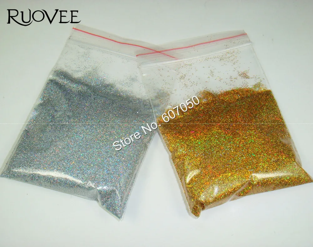 50gram x (0.2MM) 008inch Laser Holographic Gold Silver Color Shining