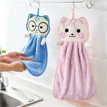 1 шт. мягкое плюшевое полотенце для ванной детское полотенце для рук мультяшное животное протрите подвесное полотенце для ванной комнаты и кухни