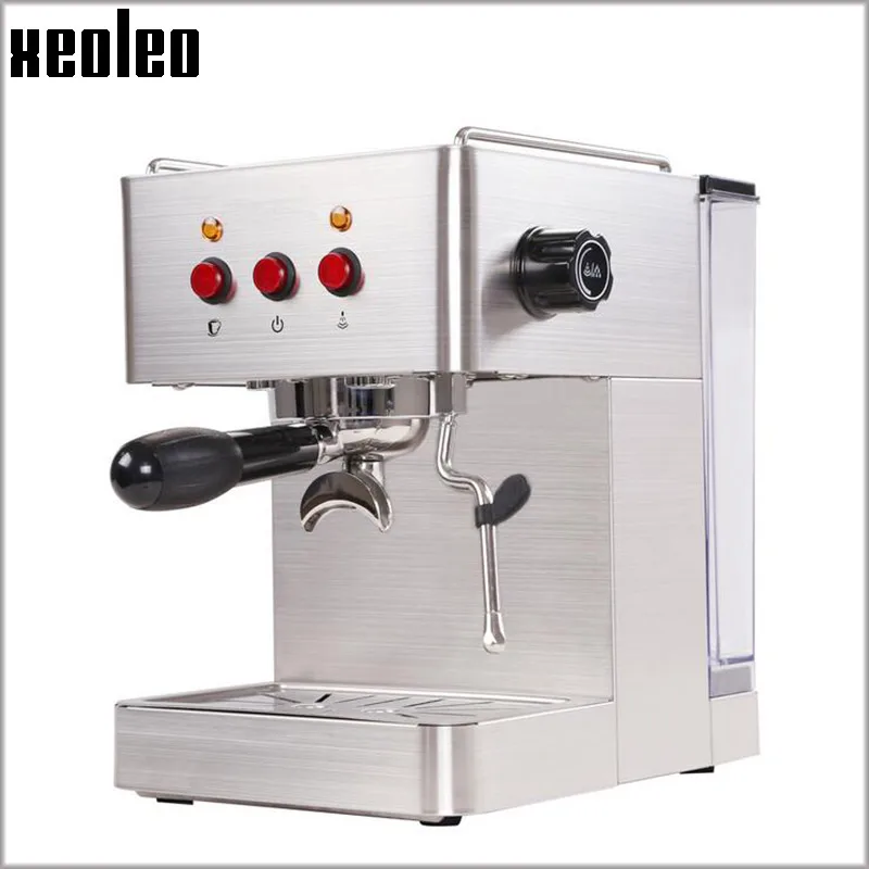 XEOLEO Эспрессо кофеварка 15 бар кофемашина 1.7л резервуар для воды Эспрессо машина полностью автоматическая нержавеющая сталь кофеварка