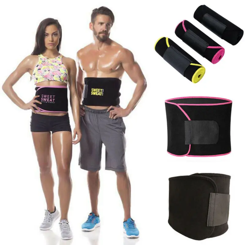 Men Women Waist Trimmer Belt Sweat Wrap Tummy Stomach For Weight Loss Fat Burner | Спорт и развлечения