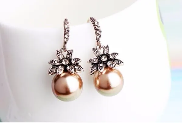 Luxury Pearl Drop Earrings Fine Jewelry Accessory