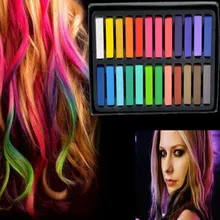 24 цвета нетоксичные временные DIY Волосы Мел краситель Мягкие пастели салон Комплект