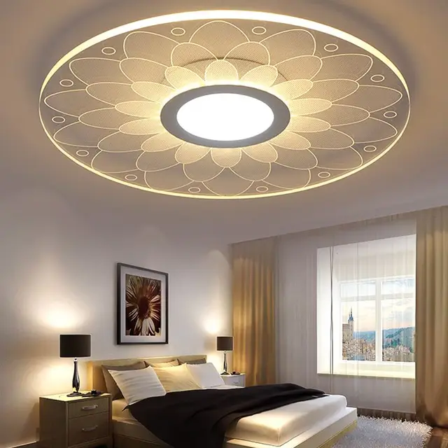 Moderne plafond LED Bloem Plafondverlichting Mooie Woonkamer ... Moderne plafond LED Bloem Plafondverlichting Mooie Woonkamer ...