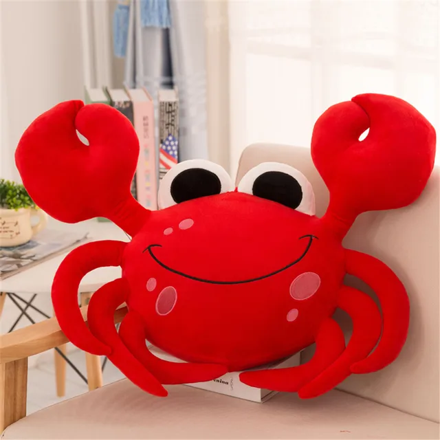 Fancytrader Plush Crab Toys Big Soft Stuffed Animals Crab Pillow Doll for Kids Gifts 80cm