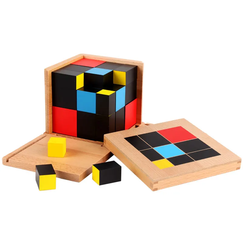 

Montessori Wooden Toys Montessori Trinomial Cube Math Learning Educational Toys for Toddlers Juguetes Brinquedos MG1864H