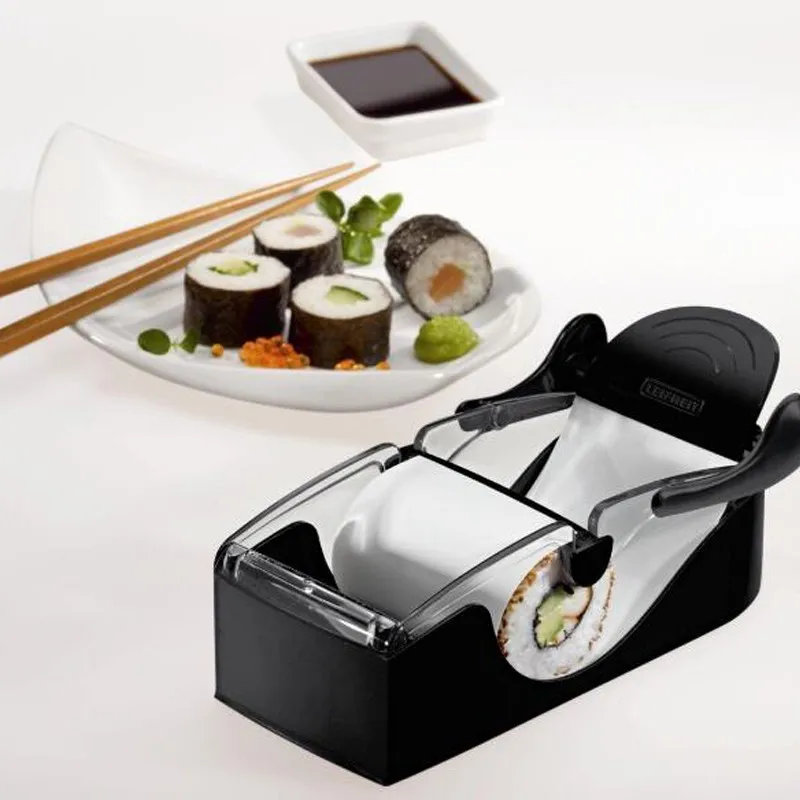 

1Set Magic Sushi Roll Maker DIY Rice Roller Mold Perfect Cutter Easy Sushi Making Machine Kitchen Gadget