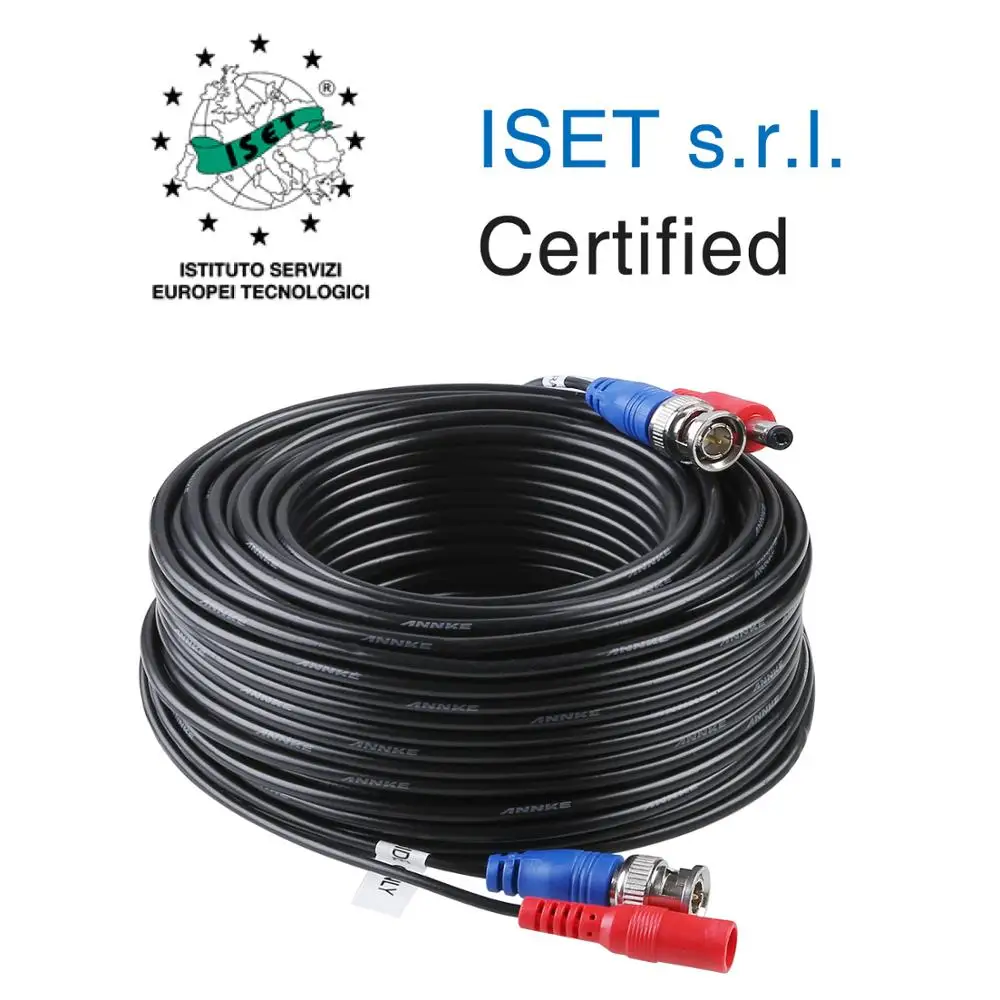 SANNCE 4PCS a Lot 30M 100 Feet BNC Video Power Cable For CCTV AHD Camera DVR Security System Black Surveillance Accessories