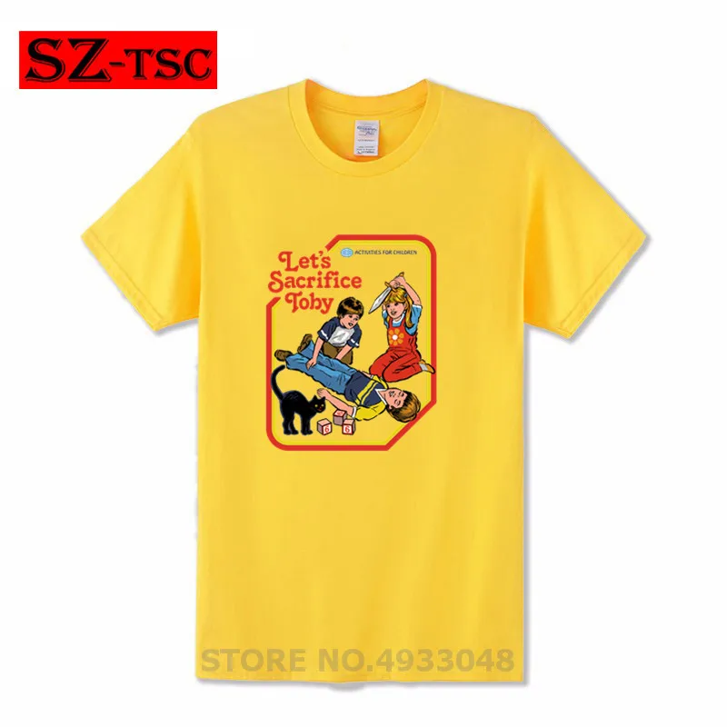 

Circus T-Shirts For Men Summer Summer/Fall Tees Short Sleeve Oversized Printing Tee-Shirt Let's Sacrifice Toby demons summons