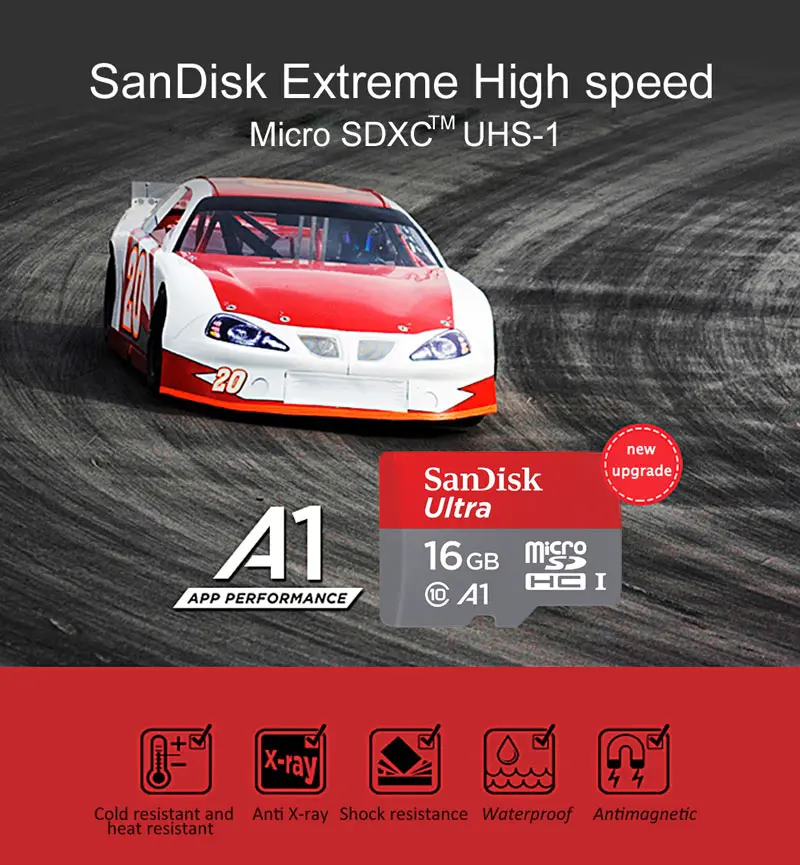 Двойной Флеш-накопитель SanDisk карты памяти Micro SD карта 16 Гб cartao de memoria Microsd Class10 ультра A1 MicroSDHC UHS-I карты 98 МБ/с. TF sd-карта на 16 Гб