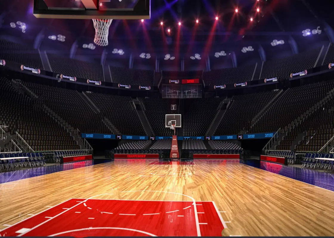 Indoor Basketball Court Background