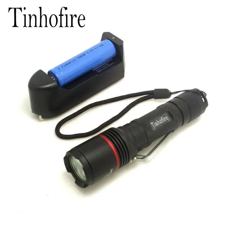 

Tinhofire 6835 CREE XM-L XML 2 2000 Lumens L2 LED 5 Modes Hunting Camping Flashlight Torch light Lamp with battery and charger