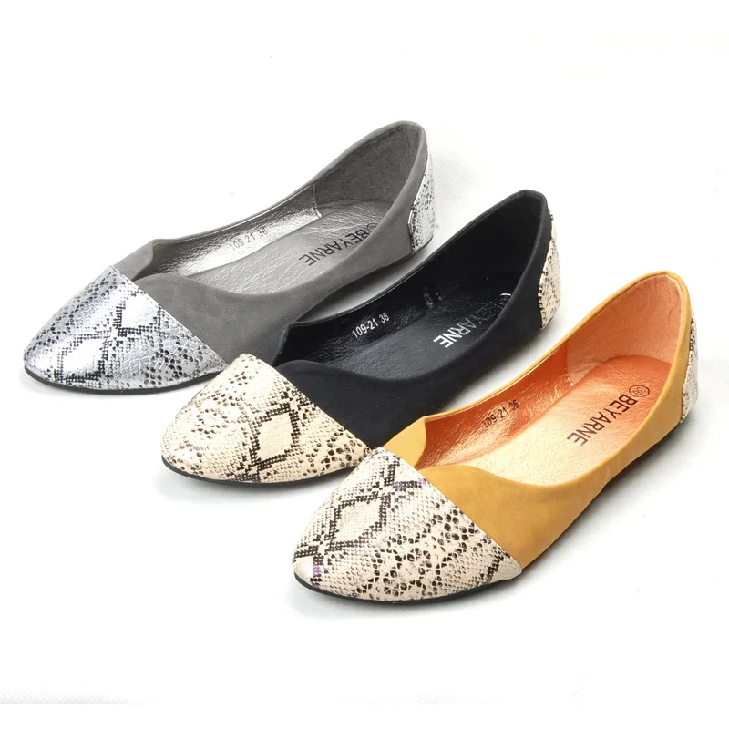 snakeskin flat shoes womens