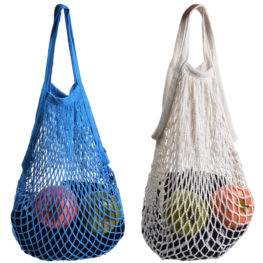 1 pc Reusable Grocery Produce Bags Cotton Ecology Market String Net