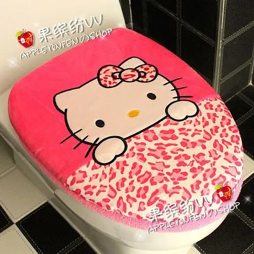 Free Shipping Hello Kitty Cartoon Pink Kt Leopard Print Design Soft