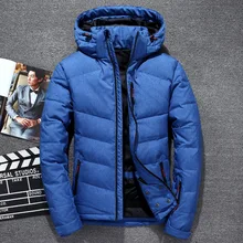 Высокое качество, мужская мода, 90% белый утиный пух, куртка, Зимние Повседневные пуховики, куртки, парки, мужская спортивная одежда
