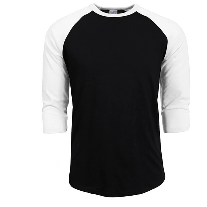 100% Cotton T-shirt Men's Casual 34 Sleeve Tshirt (3)
