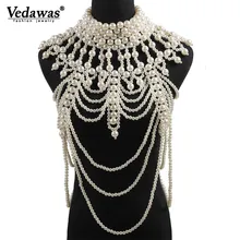 Vedawas, новинка, Ins, богемный жемчуг, кристалл, ювелирное изделие для тела, цепь, сексуальные женские летние пляжные этнические, праздничные ювелирные изделия, подарки xg3008