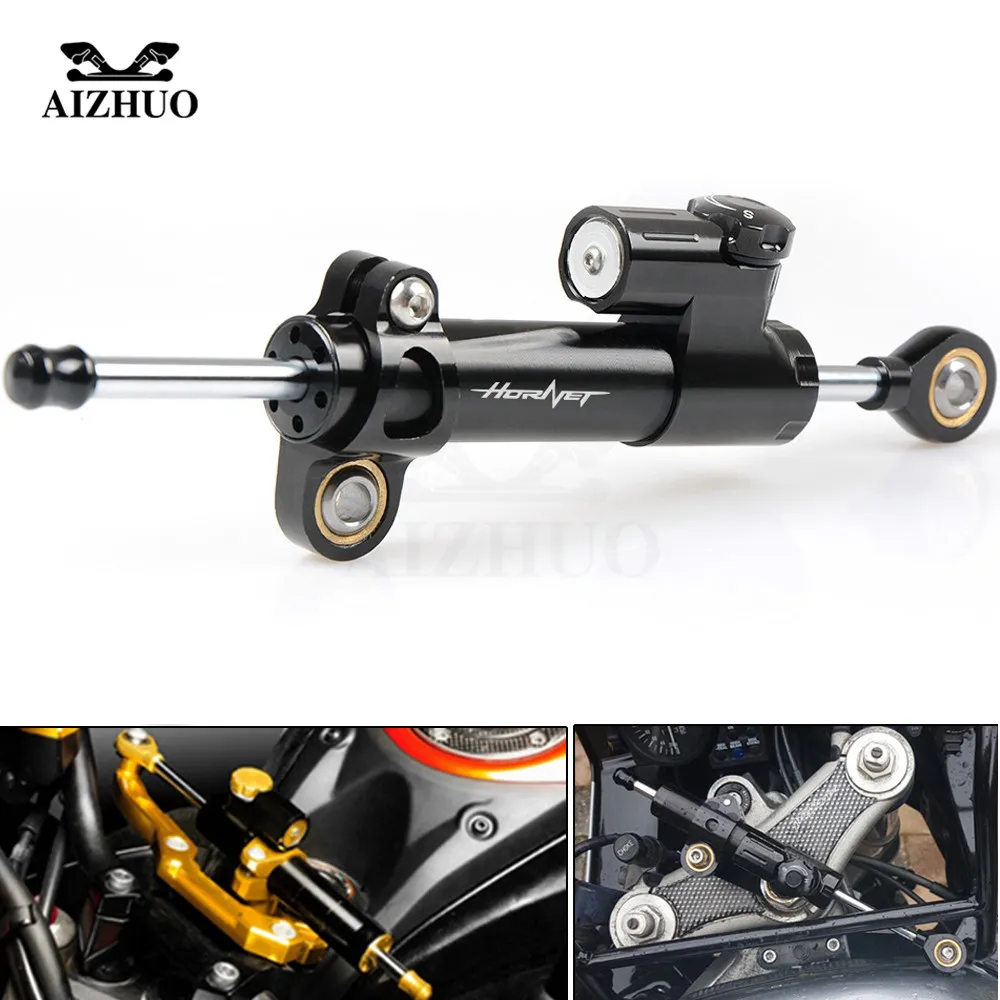 

For HONDA hoRnet 250 2001 CNC Aluminum Motorcycle Damper Steering Stabilize Safety Control WITH hoRnet LOGO