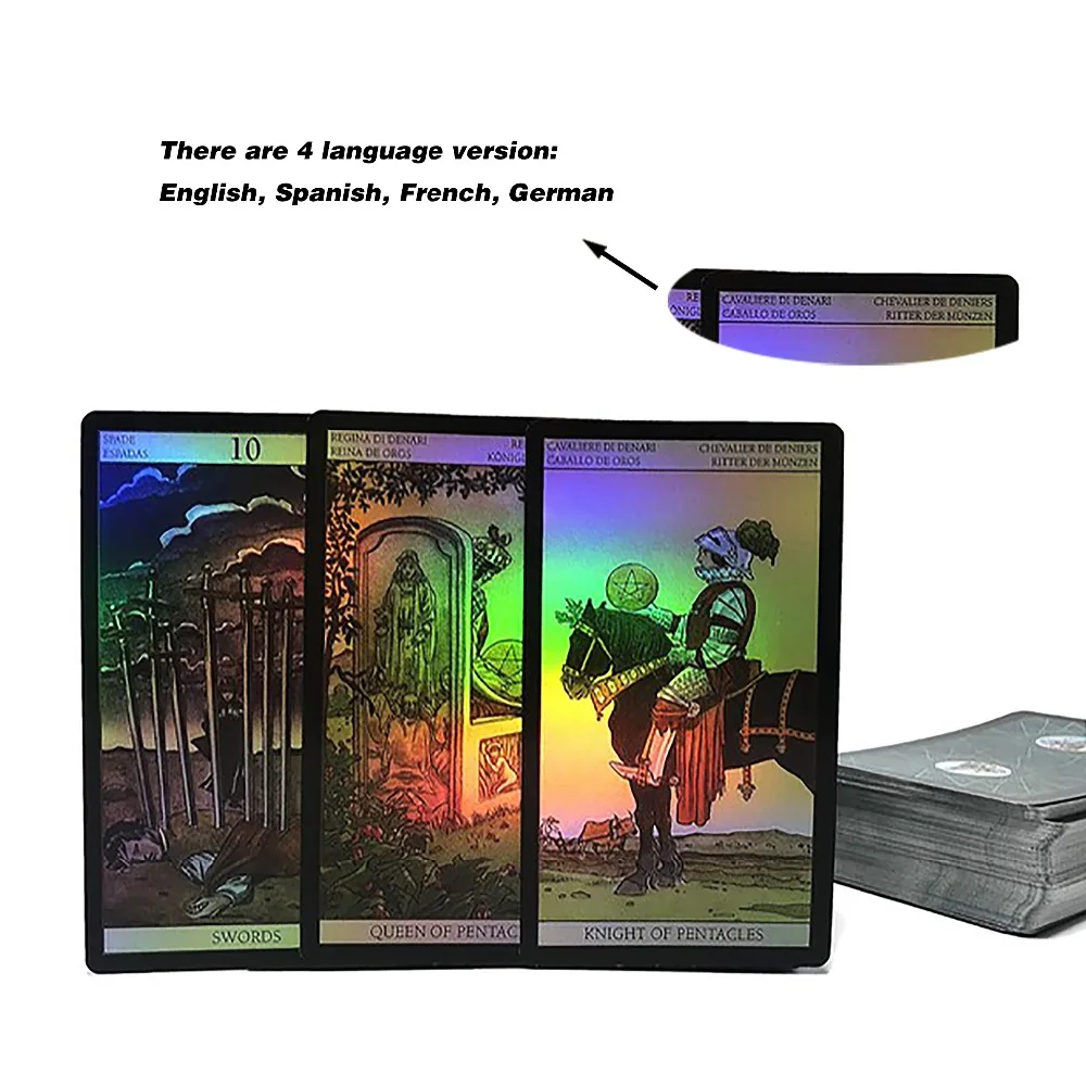 Английская испанская французская версия Shine Waite Tarot карты гадание Фортуна