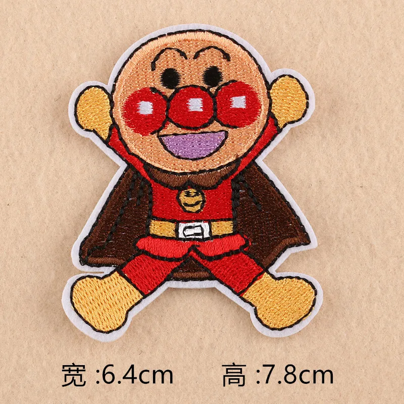 Мультяшные комиксы Anpanman, нашивки с железной вышивкой, нашивки для одежды, Diy наклейки, аксессуары для одежды