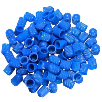 

100pcs Plastic Valve Caps Tire Cap Valve Cover for Car Motorcycle blue