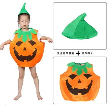 

Halloween Children Pumpkin candy bag unisex girl boy Halloween costume magic wand classic party clothes holiday wear