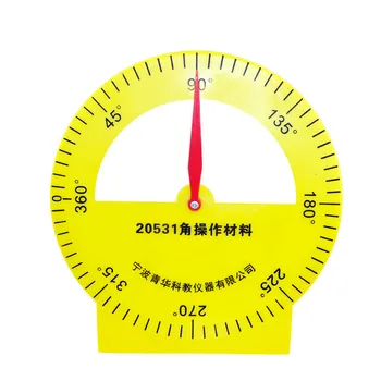 

Corner Operating Material Plastic Protractor Clock Dial Type Angle Measuring Too Children Mathematical Demo Props Math Toys