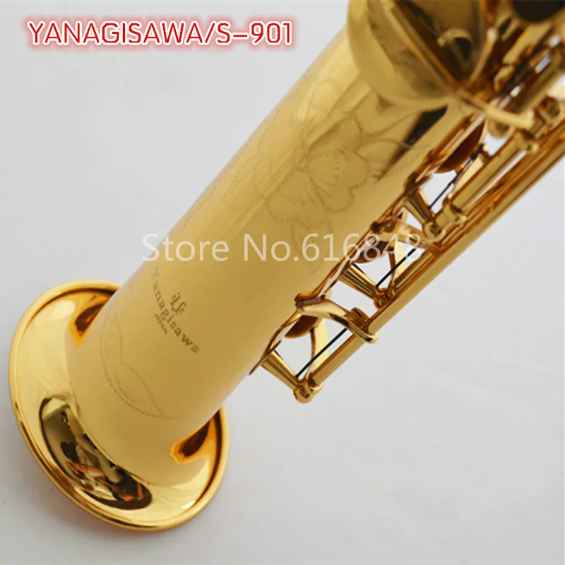 

Yanagisawa S-991 B(B) Soprano Saxophone High Quality Gold Lacquer Musical Instruments Sax With Case Mouthpiece Free Shipping