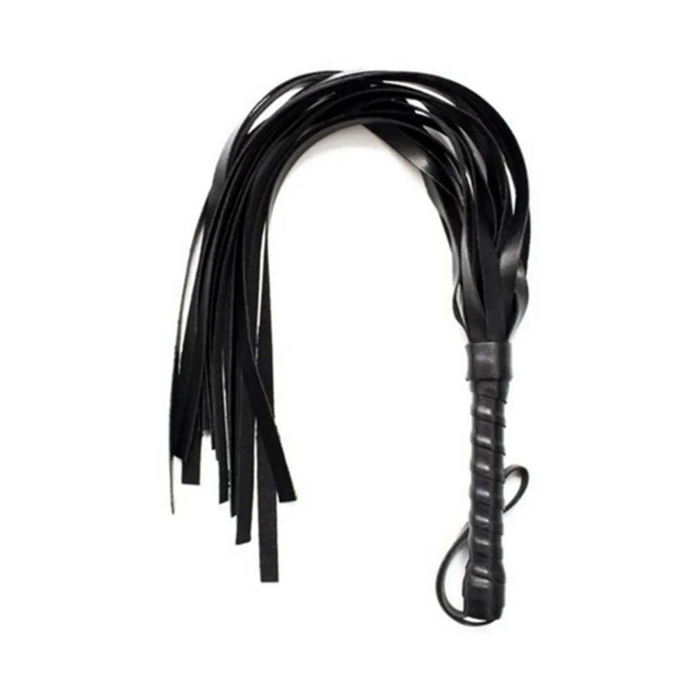 48 см искусственная кожа хлыст для верховой езды кроп вечерние Ручки Flogger queen черный конский хлыст для верховой езды развлечения