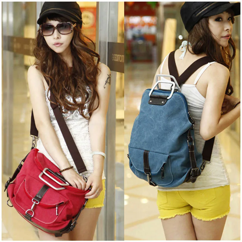 

Women Canvas School Denim bags for Teenage Girls Vintage School Campus Travel Bag Best Sale-WT
