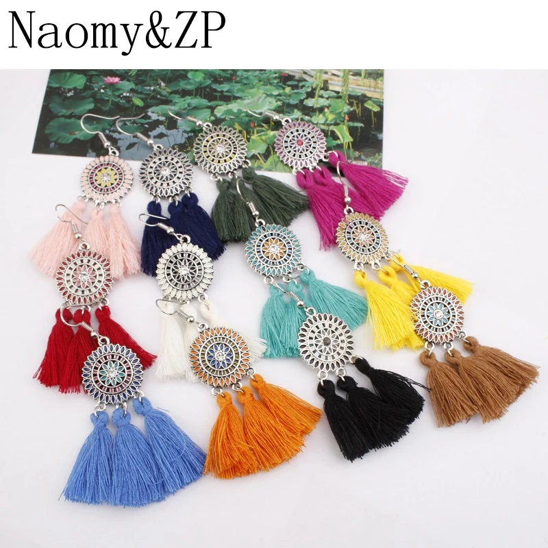 

Naomy&ZP Tassel Earrings For Women Fringe Big Drop Earrings Statement Bohemia Boho Hanging Dangle Earrings Punk Fashion Jewelry