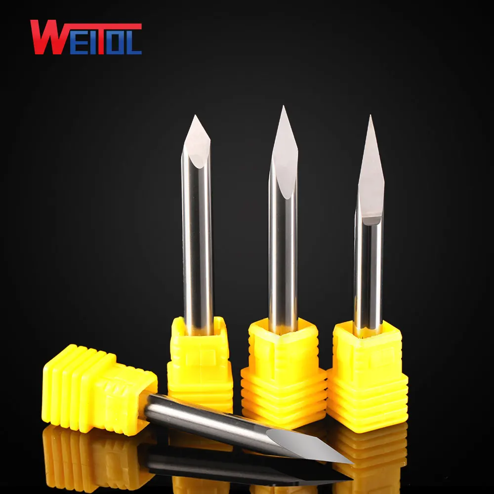 Weitol Metal engraving tool 3A 10pc 6 mm Carbide Carving Cutters CNC