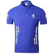 Летние Логотип Peugeot для мужчин брендовая рубашка-поло костюмы хлопок повседневное мужские Поло рубашка короткий рукав