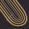 Width 1.6mm/2.4mm/3mm/4mm/5mm Stainless Steel Rolo Chain In Gold Color High Quality Charm Pendant Link Necklace Chain Wholesale ► Photo 1/4