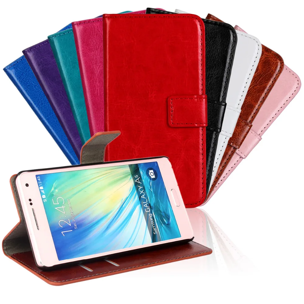 

A5 Coque For Samsung Galaxy A5 A500 Flip Leather Case Cover Fundas Capa Cell Phone Cases Etui Crazy Horse Accessory Bags