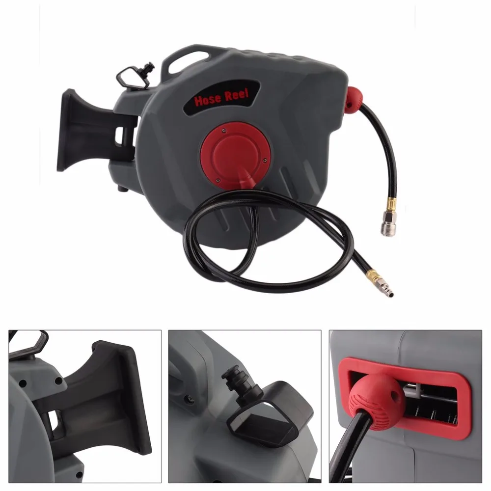 

15M Car Workshops Garden Home Automatic Hose Reel Compressed Air Hose Reel Powerful Auto Rewind Rolling Machine New